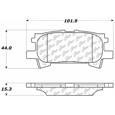 Rear Ceramic Pads by CENTRIC PARTS - 103.09960 pa1