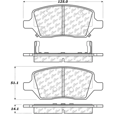 Rear Ceramic Pads by CENTRIC PARTS - 103.10930 pa1