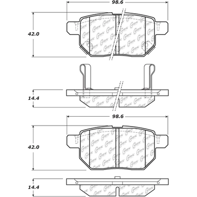 Rear Ceramic Pads by CENTRIC PARTS - 103.14230 pa2