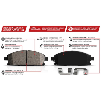 POWER STOP - Z23-2232 - Z23 Evolution Sport Carbon-Fiber Brake Pads pa2