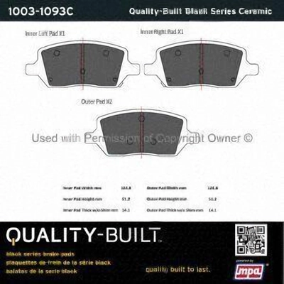 Rear Ceramic Pads by QUALITY-BUILT - 1003-1093C pa1