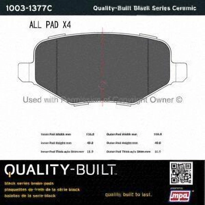 Rear Ceramic Pads by QUALITY-BUILT - 1003-1377C pa2