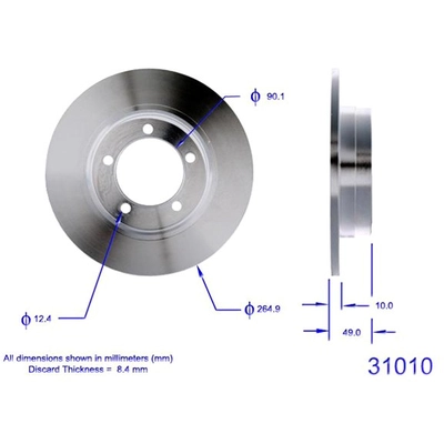 BENDIX GLOBAL - PRT1575 - Disc Brake Rotor pa1