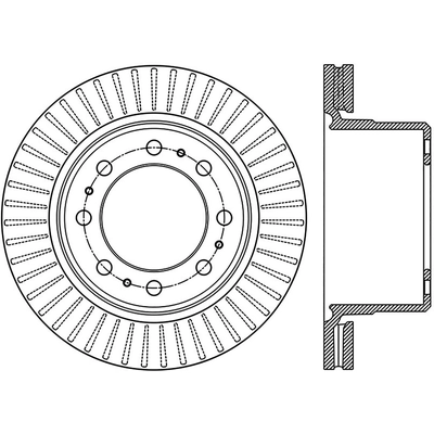 Rear Disc Brake Rotor by CENTRIC PARTS - 121.67080 pa1