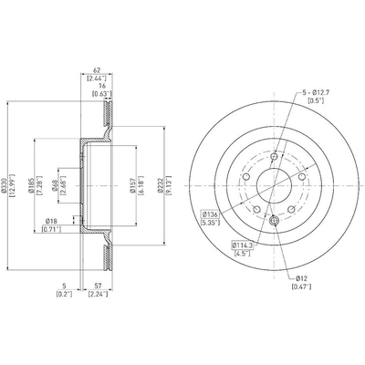 Rear Disc Brake Rotor by DYNAMIC FRICTION COMPANY - 600-68010 pa3