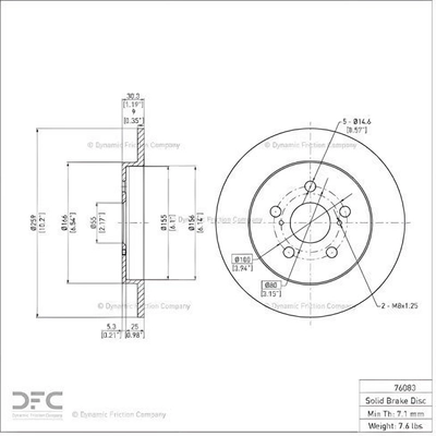 Rear Disc Brake Rotor by DYNAMIC FRICTION COMPANY - 600-76083 pa14