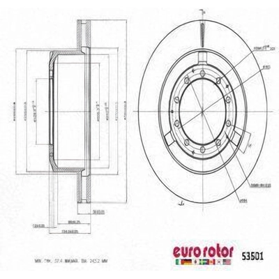 Rear Disc Brake Rotor by ULTRA - 53501 pa9