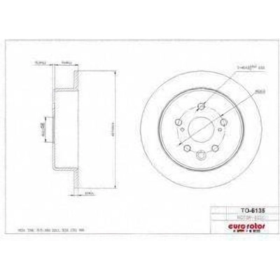 Rear Disc Brake Rotor by ULTRA - TO6135 pa1