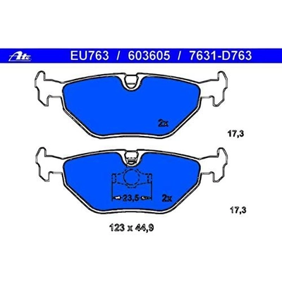 Rear Disc Pads by ATE - 603605 pa6