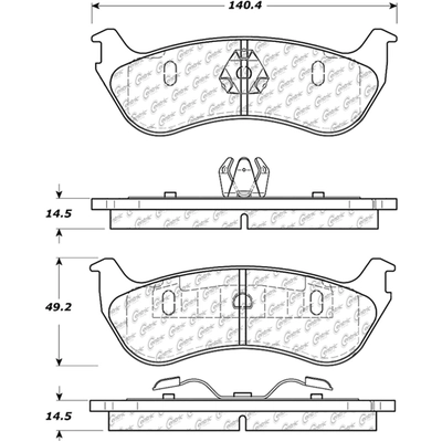 Rear High Performance Pads by CENTRIC PARTS - 306.08810 pa1