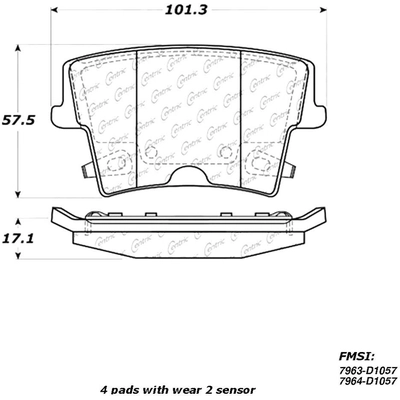 Rear High Performance Pads by CENTRIC PARTS - 306.10570 pa9