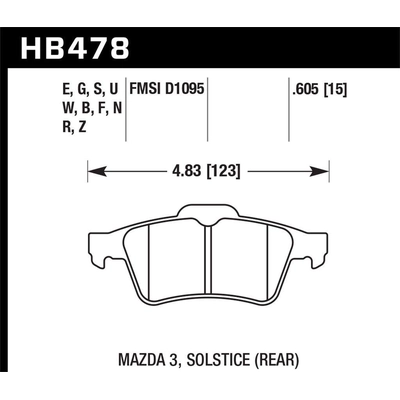 Rear High Performance Pads by HAWK PERFORMANCE - HB478F.605 pa27