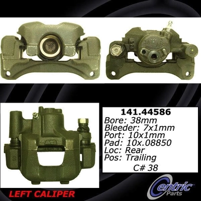 Rear Left Rebuilt Caliper With Hardware by CENTRIC PARTS - 141.44586 pa3