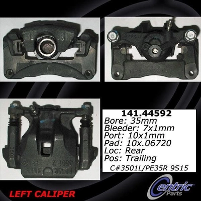 Rear Left Rebuilt Caliper With Hardware by CENTRIC PARTS - 141.44592 pa8