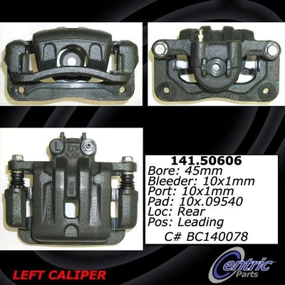 Rear Left Rebuilt Caliper With Hardware by CENTRIC PARTS - 141.50606 pa5