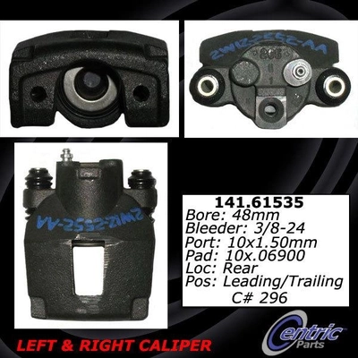 Rear Left Rebuilt Caliper With Hardware by CENTRIC PARTS - 141.61535 pa2