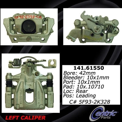 Rear Left Rebuilt Caliper With Hardware by CENTRIC PARTS - 141.61550 pa5