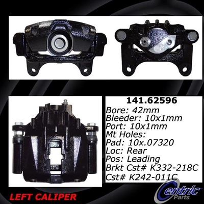 Rear Left Rebuilt Caliper With Hardware by CENTRIC PARTS - 141.62596 pa7