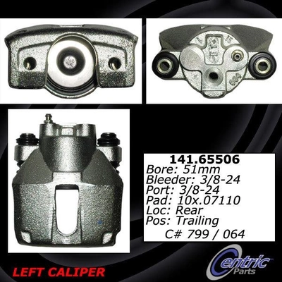 Rear Left Rebuilt Caliper With Hardware by CENTRIC PARTS - 141.65506 pa9