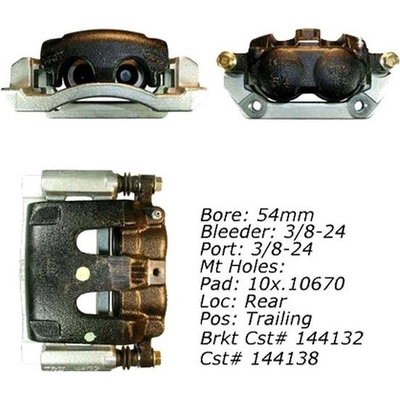 Rear Left Rebuilt Caliper With Hardware by CENTRIC PARTS - 141.65525 pa12