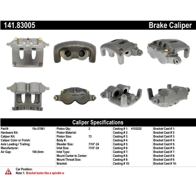 Rear Left Rebuilt Caliper With Hardware by CENTRIC PARTS - 141.83005 pa2