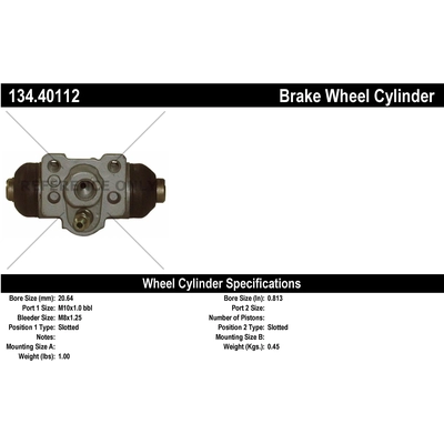 Rear Left Wheel Cylinder by CENTRIC PARTS - 134.40112 pa2