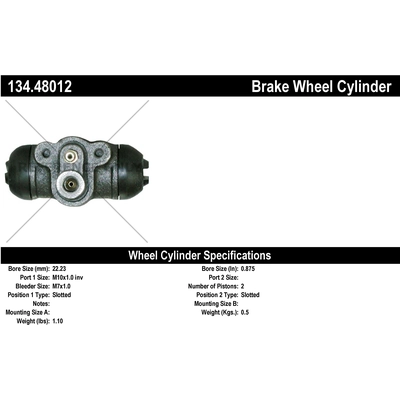 Rear Left Wheel Cylinder by CENTRIC PARTS - 134.48012 pa1