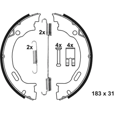 Rear Parking Brake Shoes by ATE - 654014 pa1