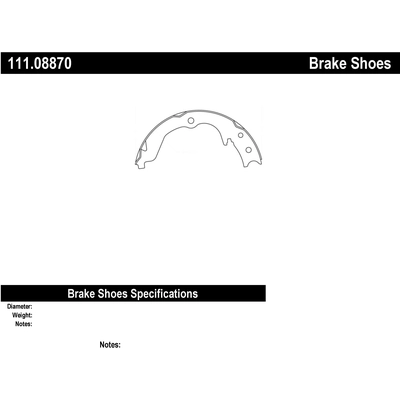 Rear Parking Brake Shoes by CENTRIC PARTS - 111.08870 pa2