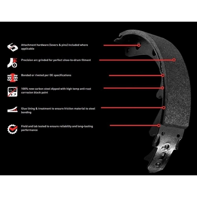 Rear Parking Brake Shoes by DYNAMIC FRICTION COMPANY - 1902-0752-00 pa2