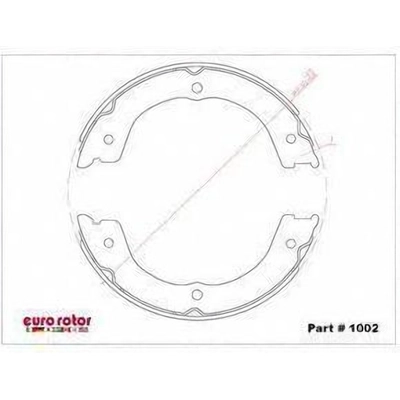 Rear Parking Brake Shoes by EUROROTOR - 1002 pa1