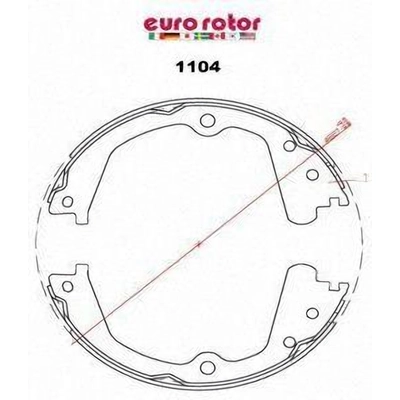 Rear Parking Brake Shoes by EUROROTOR - 1104 pa1