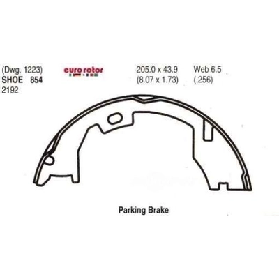 EUROROTOR - 854 - Rear Parking Brake Shoes pa2