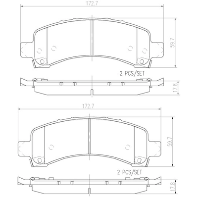 BREMBO - P10055N - Disc Brake Pads pa2