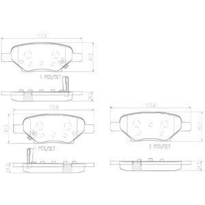 Rear Premium Ceramic Pads by BREMBO - P10062N pa8