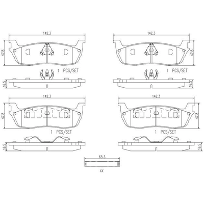 Rear Premium Ceramic Pads by BREMBO - P24083N pa4