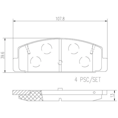 Rear Premium Ceramic Pads by BREMBO - P49036N pa2