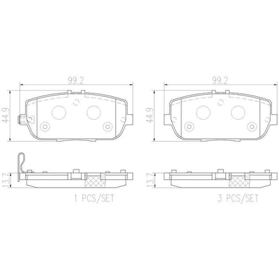 Rear Premium Ceramic Pads by BREMBO - P49044N pa6