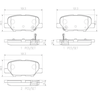 Rear Premium Ceramic Pads by BREMBO - P61111N pa6