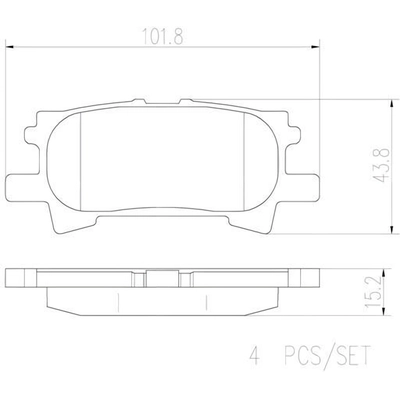 Rear Premium Ceramic Pads by BREMBO - P83068N pa4