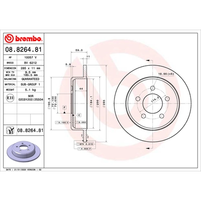 BREMBO - 08.8457.81 - Brake Disc pa2