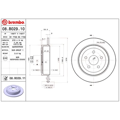 BREMBO - 08.B529.11 - Brake Disc pa2