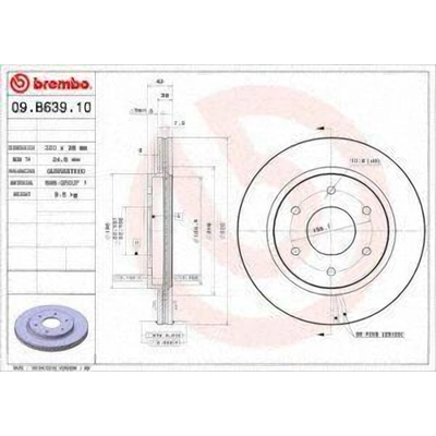 Rear Premium Rotor by BREMBO - 08.A147.1X pa4