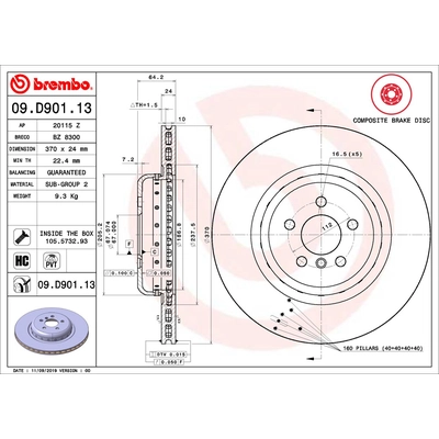 BREMBO - 09.D901.13 - Brake Disc pa2