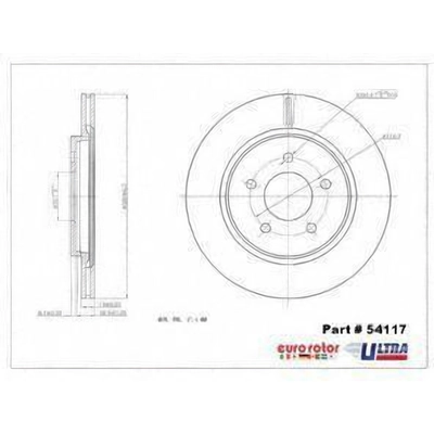 Rear Premium Rotor by EUROROTOR - 54117 pa1