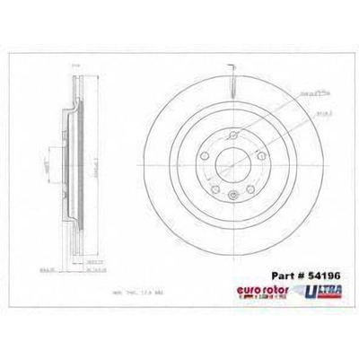 Rear Premium Rotor by EUROROTOR - 54196 pa1