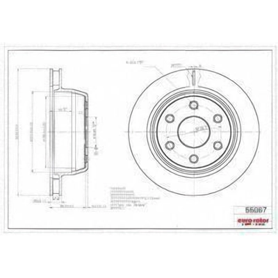 Rear Premium Rotor by EUROROTOR - 55067 pa1