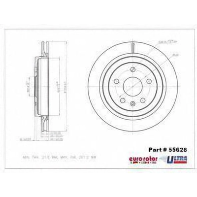 Rear Premium Rotor by EUROROTOR - 55626 pa3