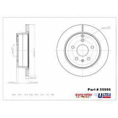 Rear Premium Rotor by EUROROTOR - 55996 pa1