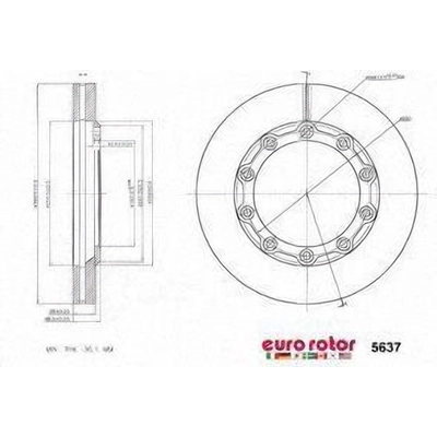 Rear Premium Rotor by EUROROTOR - 5637 pa2